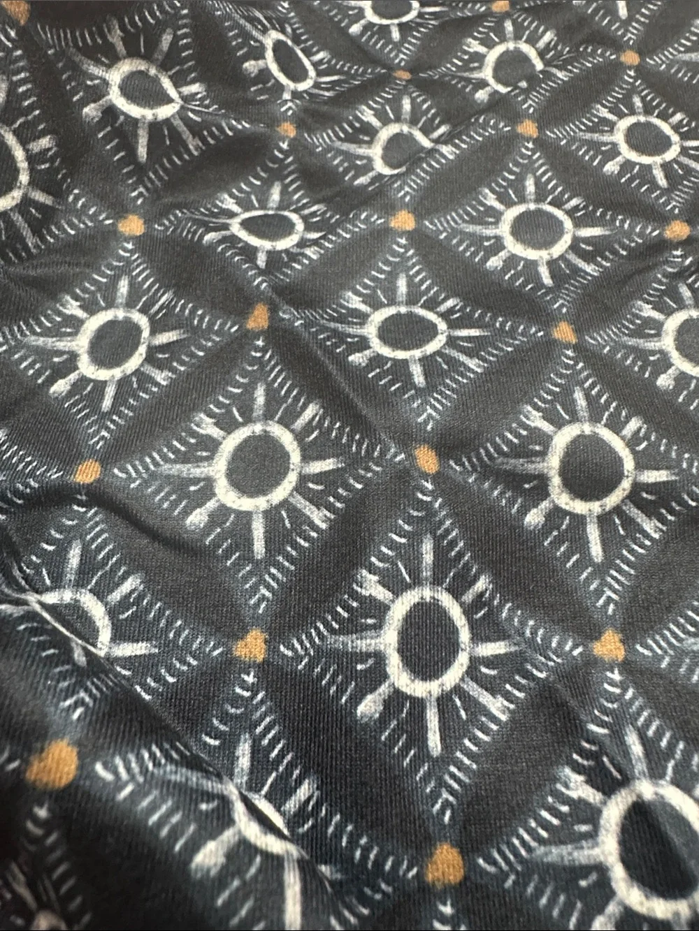 Griffy & Drake Navy Geometric Collared Dog Shirt 2XL
